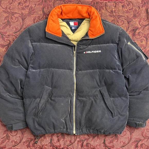Tommy Hilfiger Other - 90s Tommy Hilfiger Corduroy Down Puffer Coat